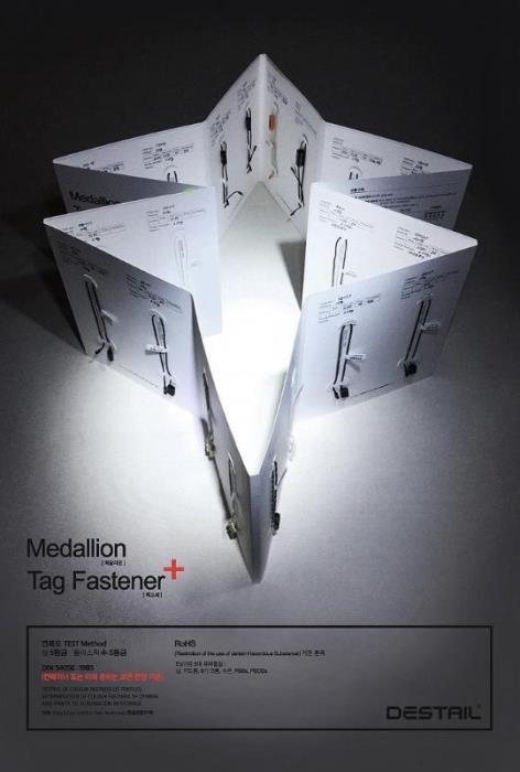 Destail project - medallion tag fastener